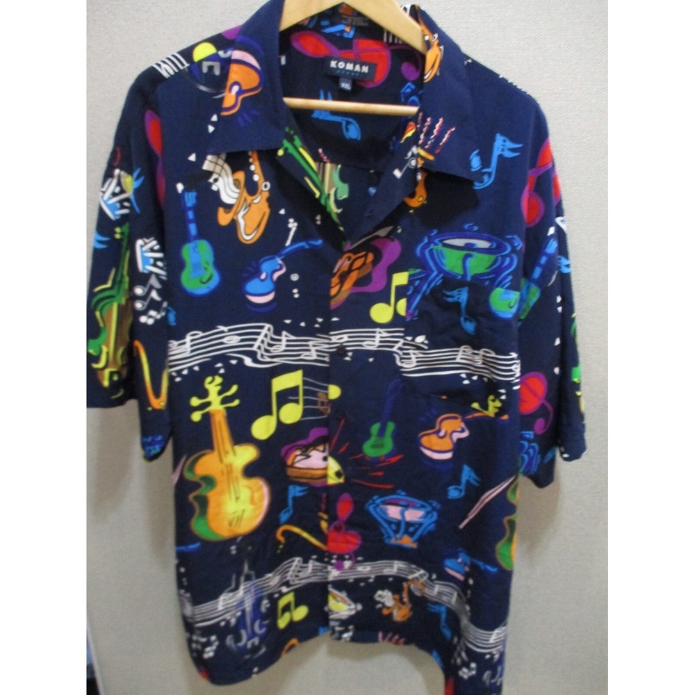 VTG Koman Musican Jazz Instrument Theme Shirt Size XXL